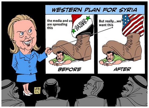 Image result for Media’s Propaganda ON SYRIA CARTOON